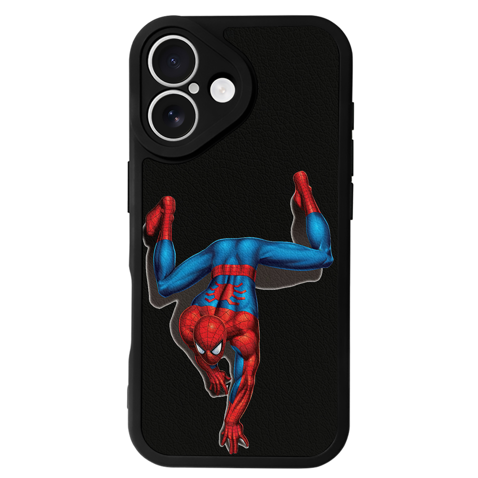Spider Man スパイダーマン 【iPhone 16シリーズ対応】シリコンスマホケース（レザー調） 材質：シリコン